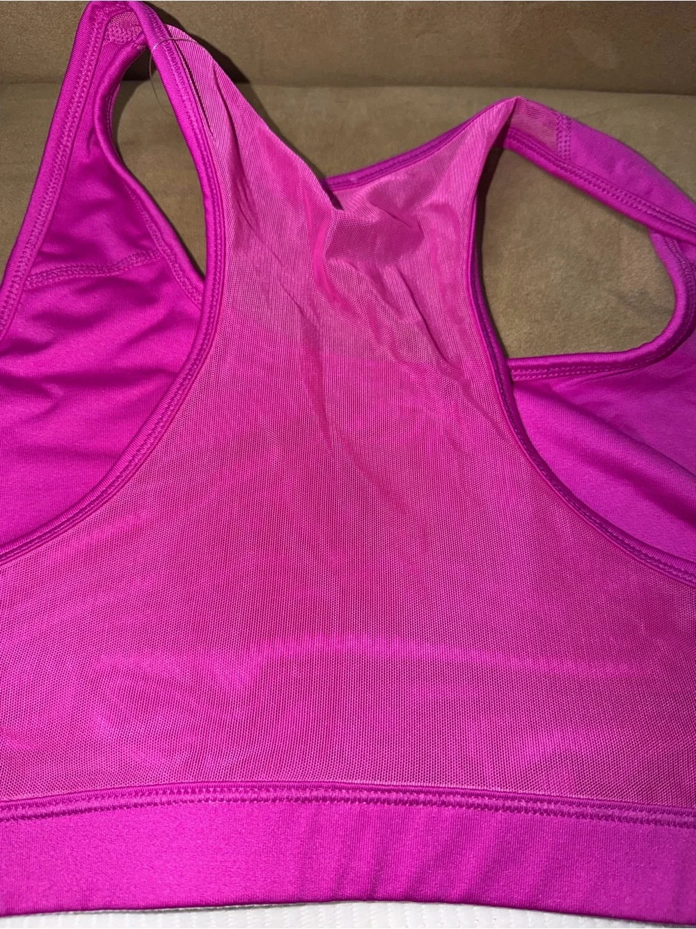 Puma Hot Pink Racerback Sports Bra with Logo